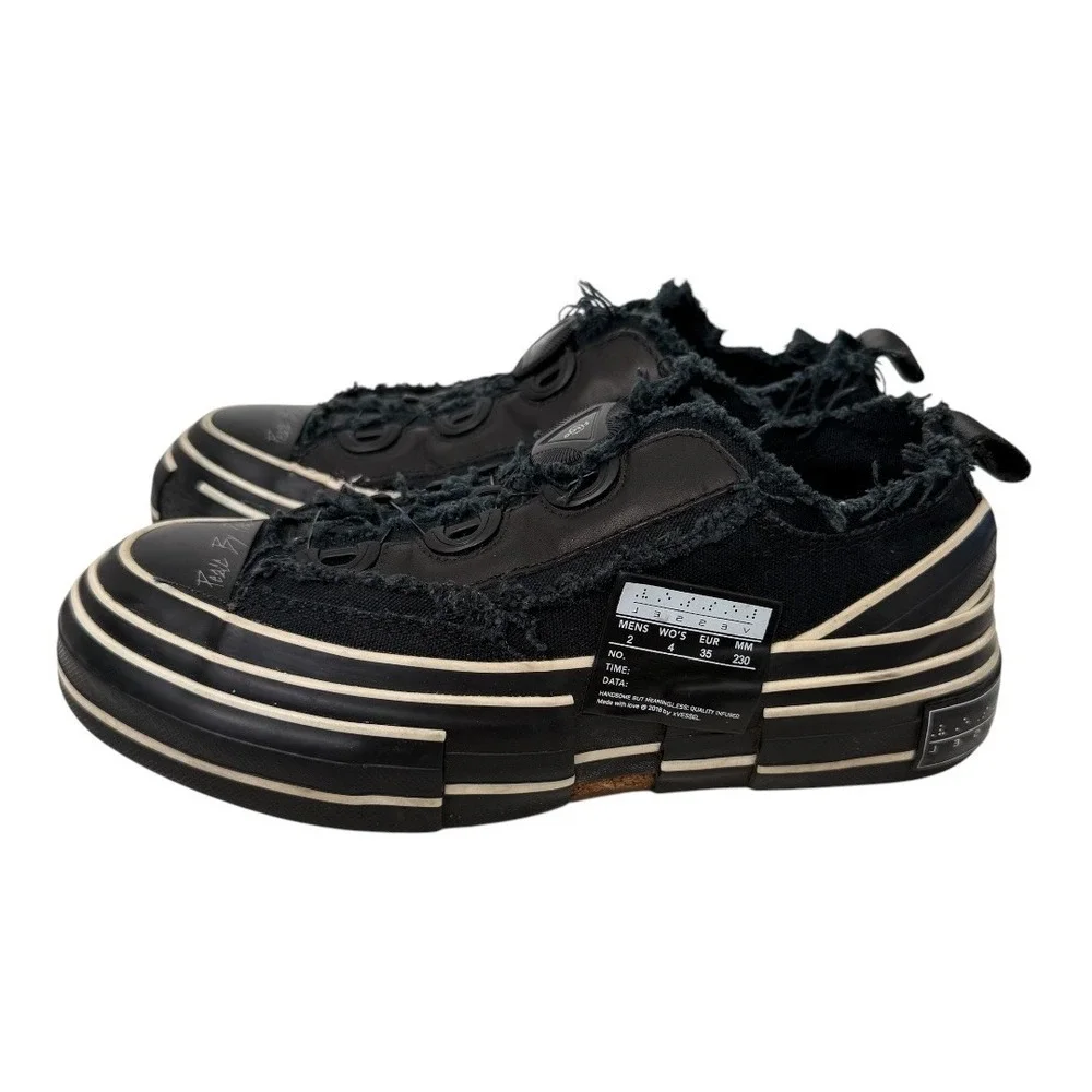 Yohji Yamamoto xVessel G.O.P. Lows Sneakers Womens 4 EUR 35 Black Deconstructed
